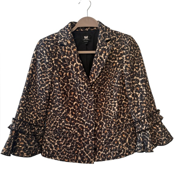 W by Worth Jackets & Blazers - W by Worth Leopard Print Jacket